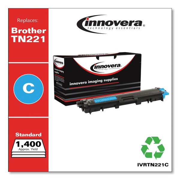 Remanufactured TN221C Toner, 1400 Page-Yield, Cyan